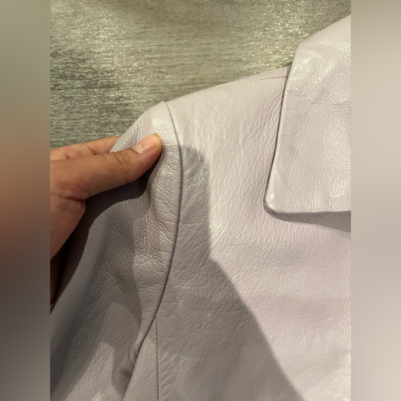 LAVENDER LEATHER JACKET - Picture 3 of 6